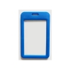 Picture of Blue 86x54 mm Card holder / carrying case hard plastic / Badge holder. Clear on both sides. (vertical / portrait). 60270348