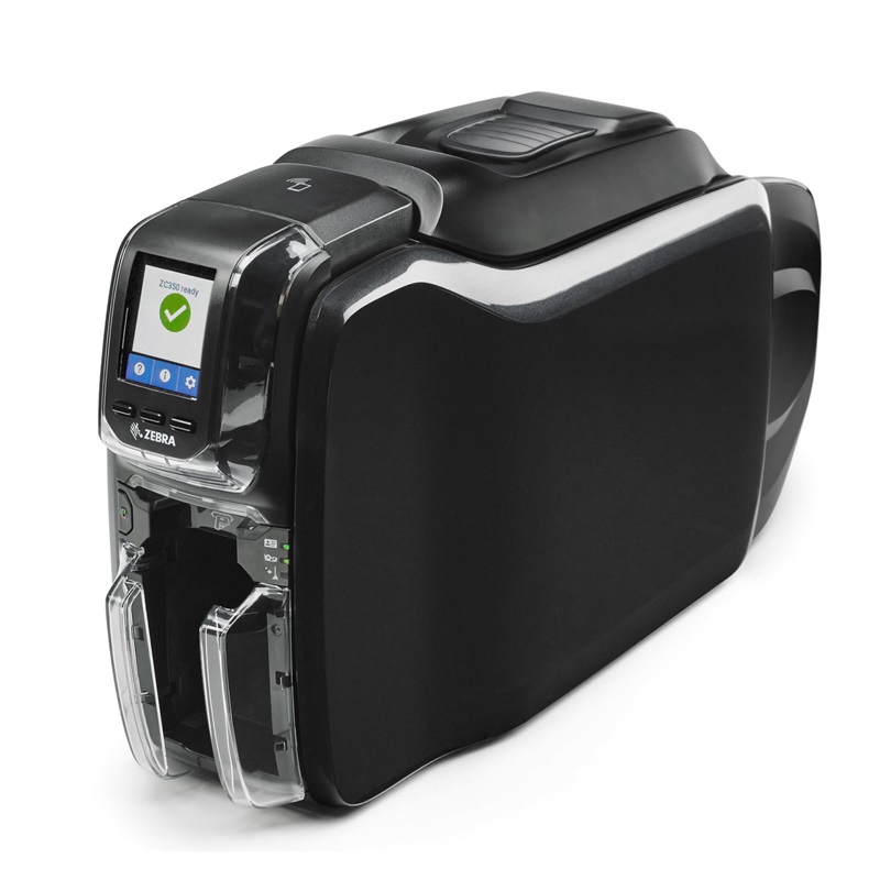 Billede af ID kortprinter Zebra ZC350 med USB og netværkskort / ethernet. ZC350SS