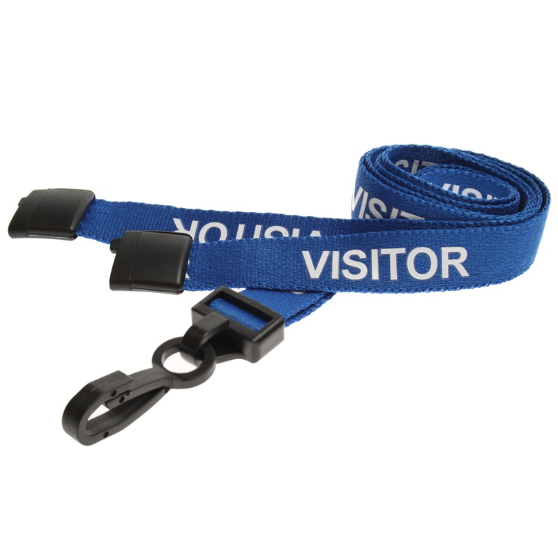 Bilde av Visitor blue lanyard / keyhanger 15 mm with plastic J clip. 60270602 (DE,SE,NO,FI,RO,PL)
